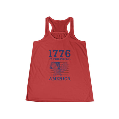 1776 Patriotic Women's Flowy Racerback Tank