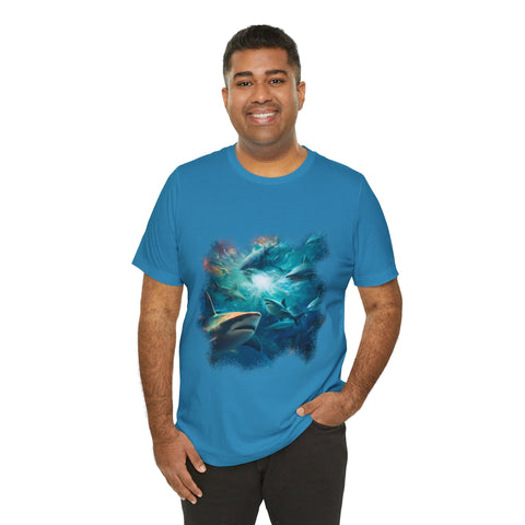 Sea Of Sharks Unisex Jersey Short Sleeve Tee