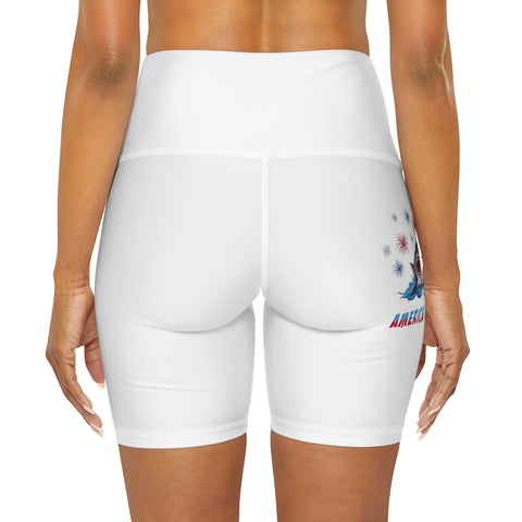 High Waisted Yoga Shorts (AOP)