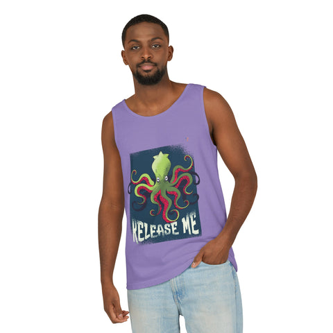 Release Me Kraken Unisex Garment-Dyed Tank Top