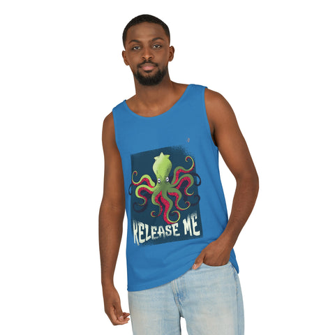 Release Me Kraken Unisex Garment-Dyed Tank Top