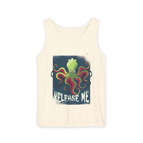 Release Me Kraken Unisex Garment-Dyed Tank Top