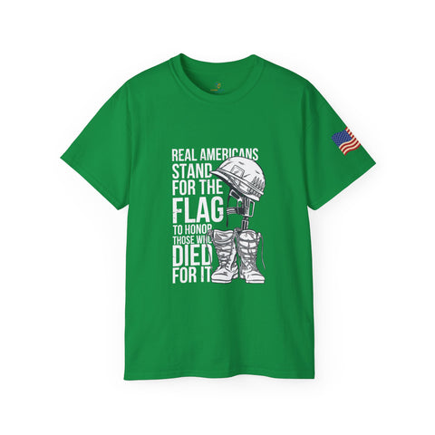 Real Americans Stand For The Flag, Unisex Ultra Cotton Tee