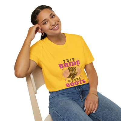 This Bride Wears Boots Unisex Softstyle T-Shirt