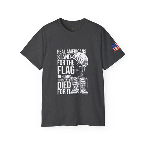 Real Americans Stand For The Flag, Unisex Ultra Cotton Tee