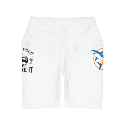 High Waisted Yoga Shorts (AOP)