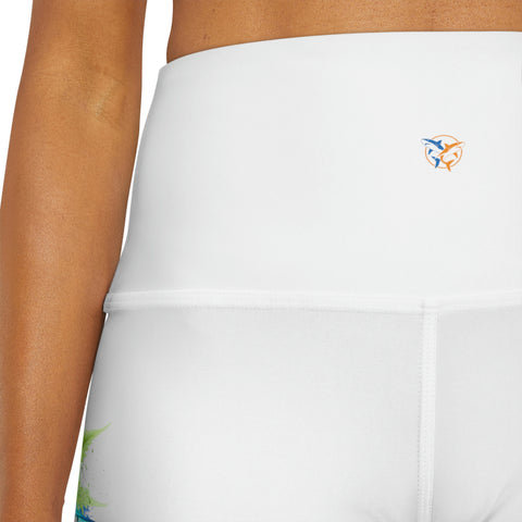 High Waisted Yoga Shorts (AOP)