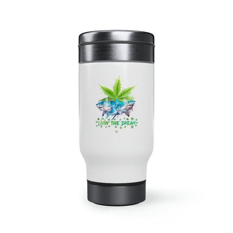 Stainless Steel Travel Mug with Handle, 14oz