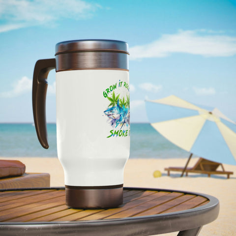 Stainless Steel Travel Mug with Handle, 14oz