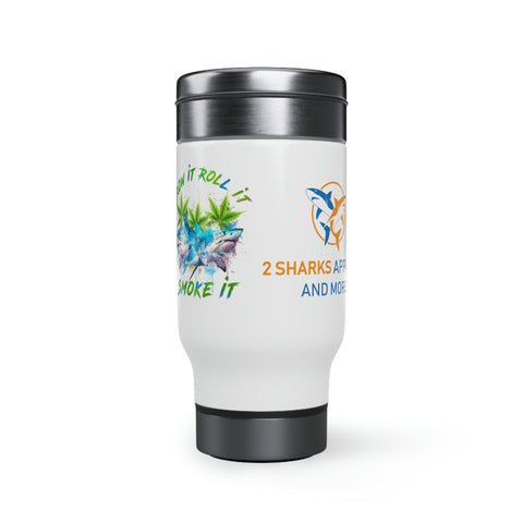 Stainless Steel Travel Mug with Handle, 14oz